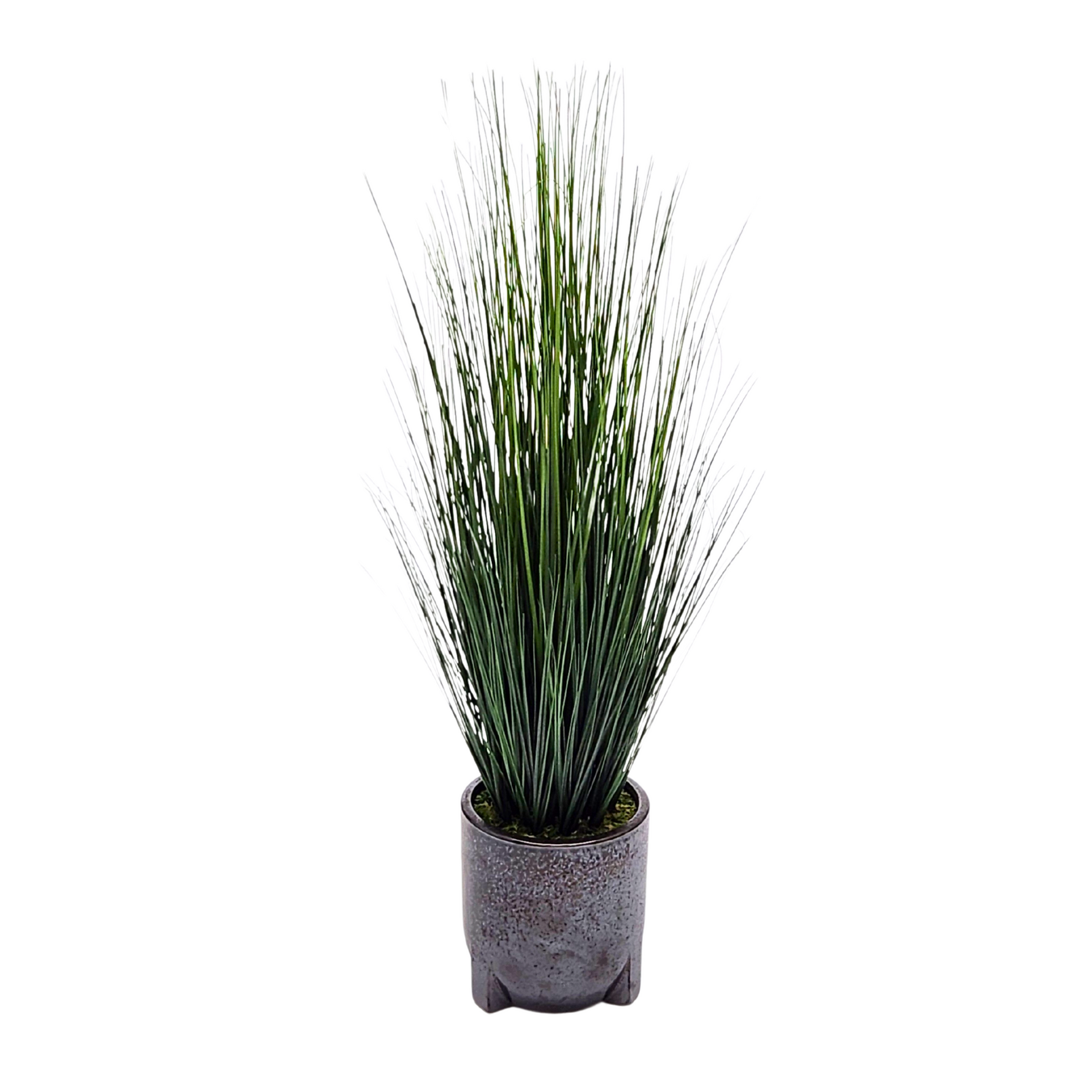 Artificial 48" Grass in Medium Black Tripod Ceramic
