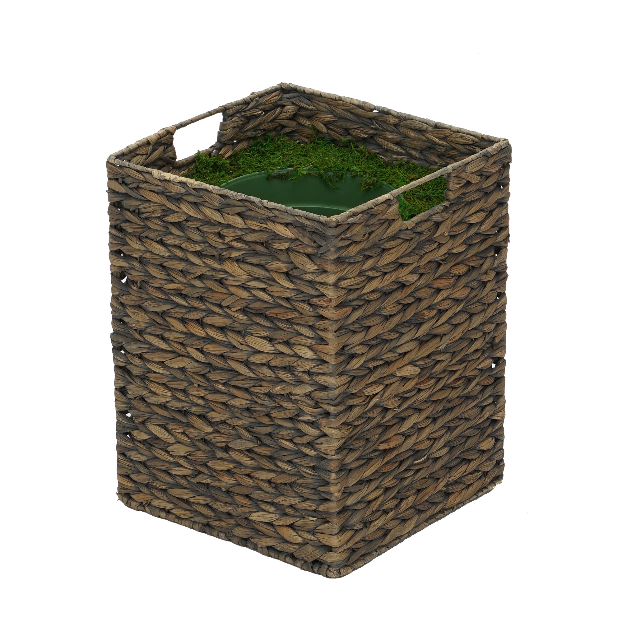 House of Silk Flowers Large Square Water Hyacinth Basket Planter