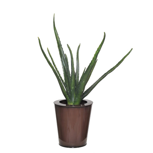 Artificial 2.5ft Aloe Plant in Zinc Planter - House of Silk Flowers®
