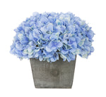 Artificial Hydrangea in Grey-Washed Wood Cube - House of Silk Flowers®
 - 8