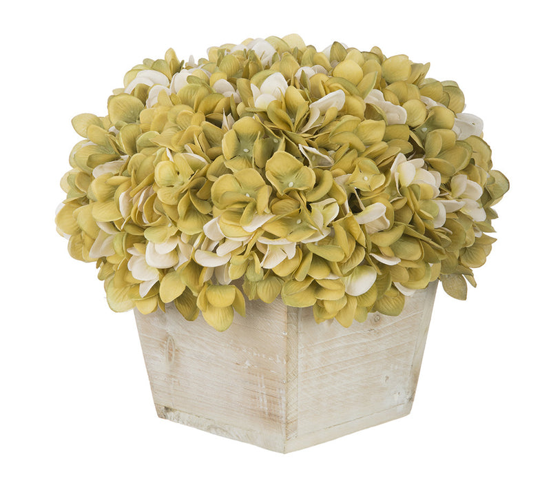 Artificial Hydrangea in White-Washed Wood Cube - House of Silk Flowers®
 - 13