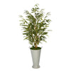 Faux 54-inch Bamboo in Galvanized Southern Farm Bucket