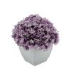 Artificial Hydrangea in Cream Tapered Zinc Cube Lavender
