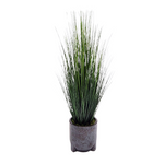Artificial 48" Grass in Medium Black Tripod Ceramic