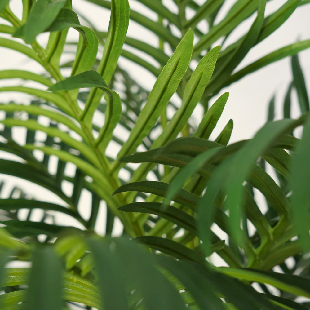 Close-up shot of a faux Areca Palm to show color and texture, by House of Silk Flowers.