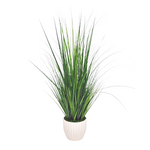 Faux grass in white glossy tapered ceramic by house of silk flowers 