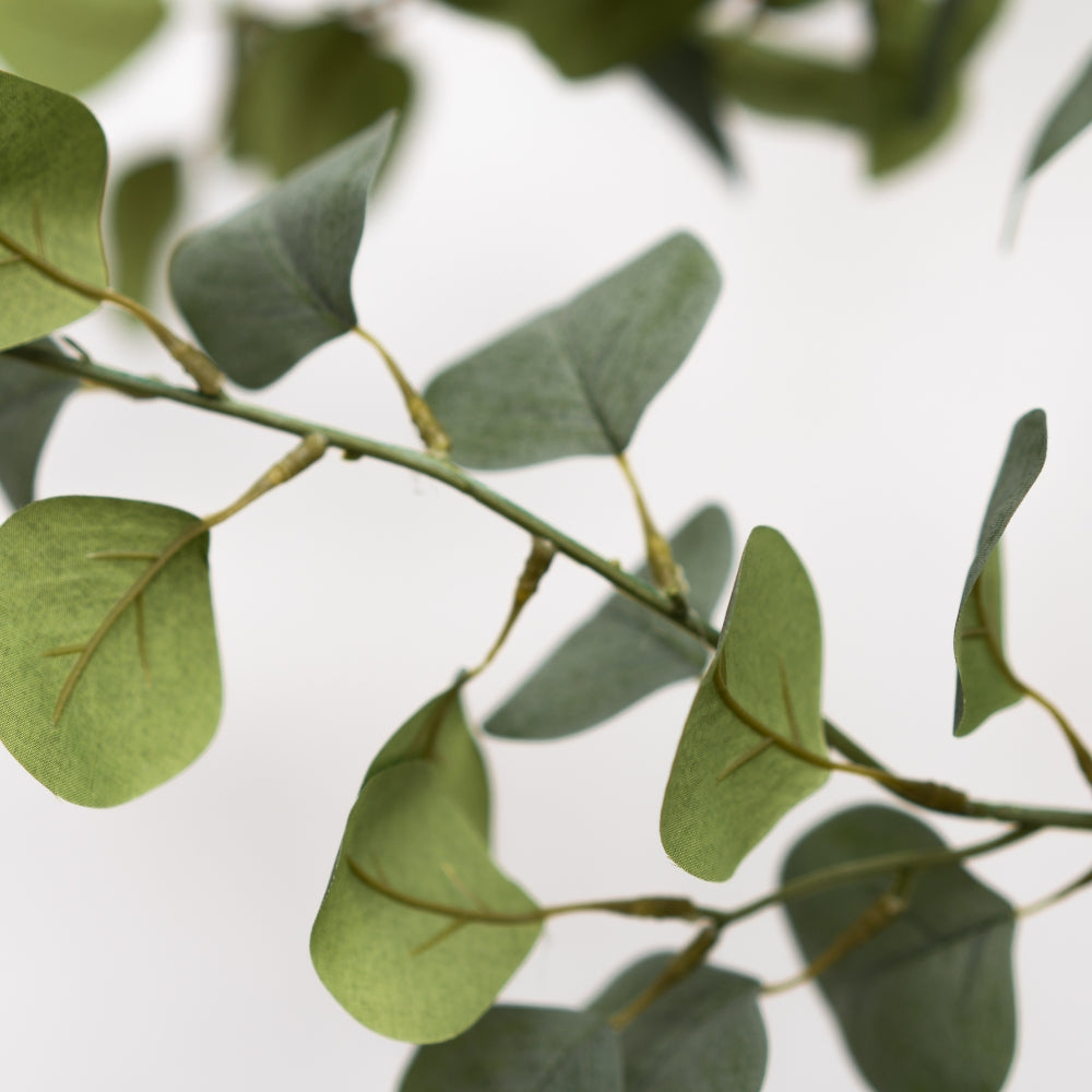 86" Faux Eucalyptus Tree in Matte Medium Terracotta Ceramic