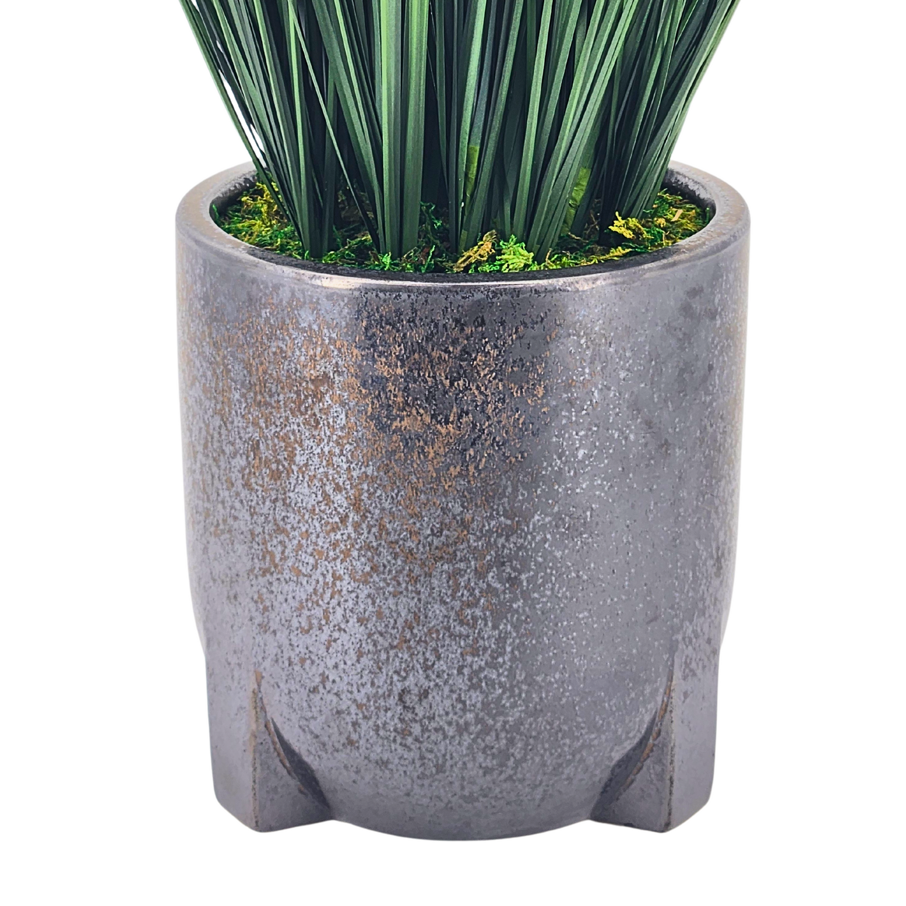 Artificial 48" Grass in Medium Black Tripod Ceramic