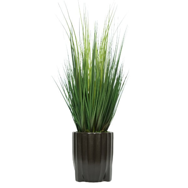 30" Grass in Matte Black Ceramic