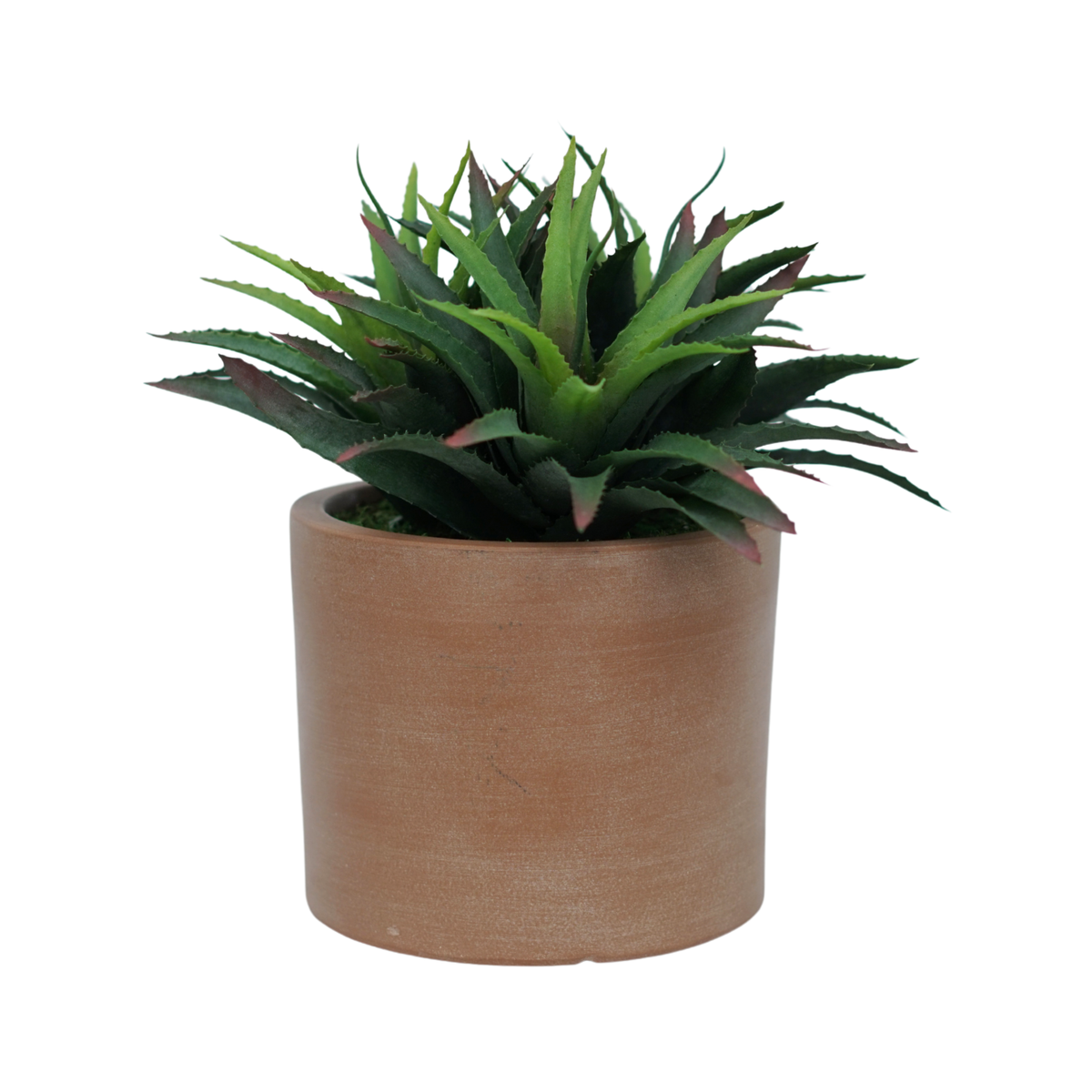 16" Agave Red Tipped Leaf in Matte Terracotta Ceramic