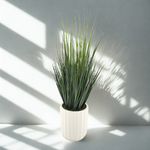 Artificial 28" Grass in White Cylinder Ceramic Measurements in Home Environment