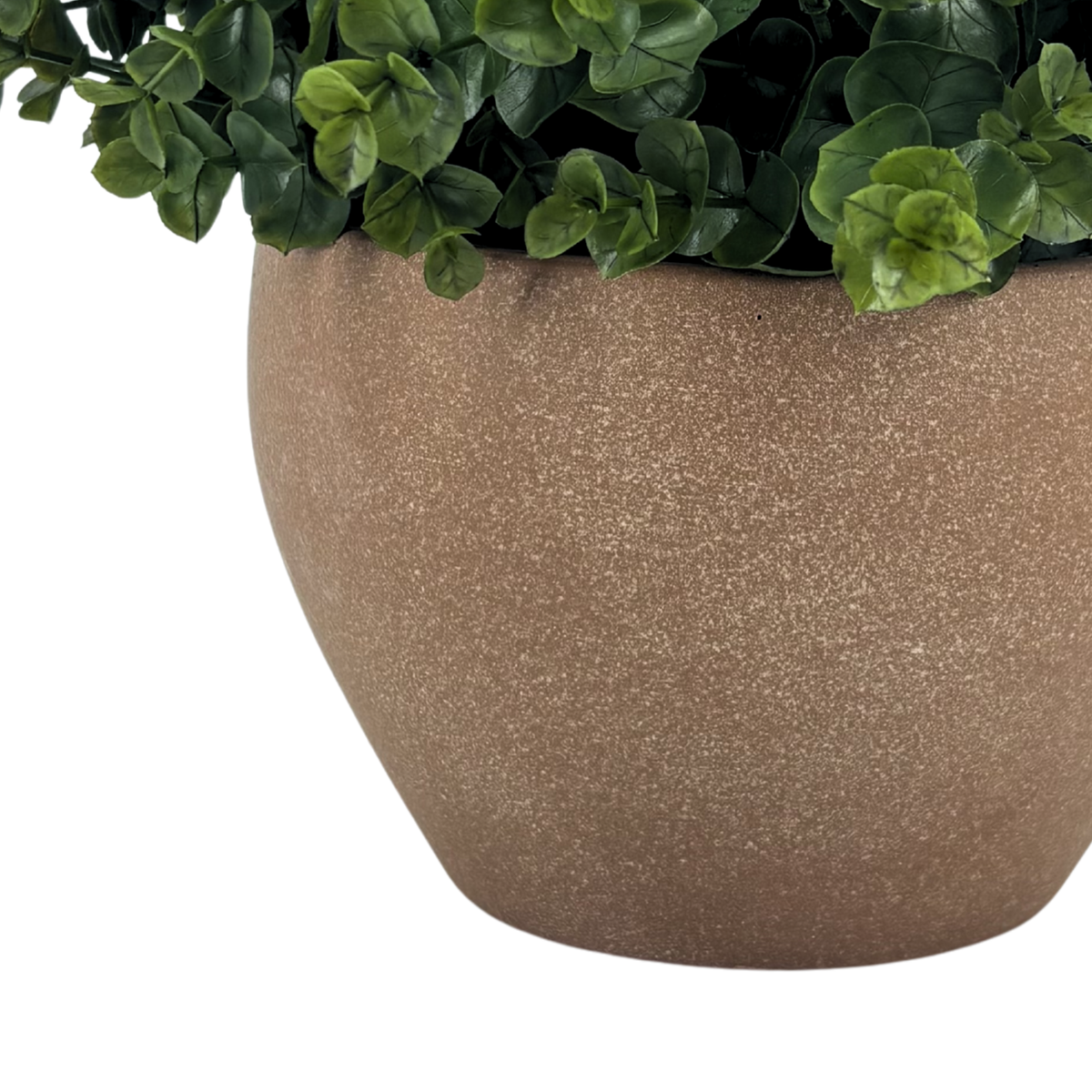 Close-up image of Terracotta Wash Ceramic Pot to show vessel color and texture, by House of Silk Flowers