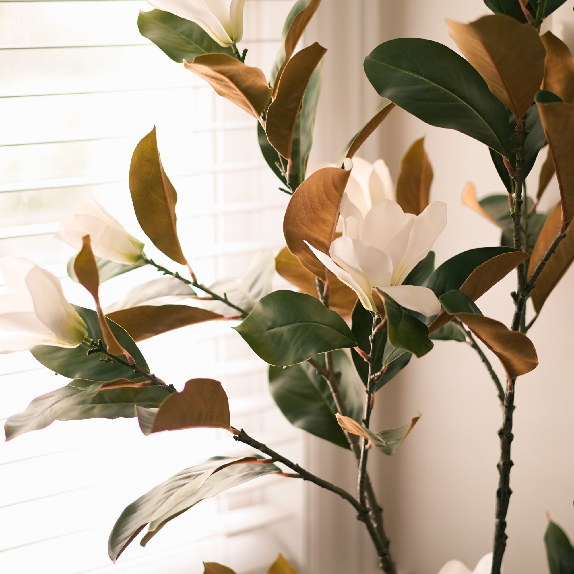 58" Magnolia Tree in Matte Medium Terracotta Ceramic