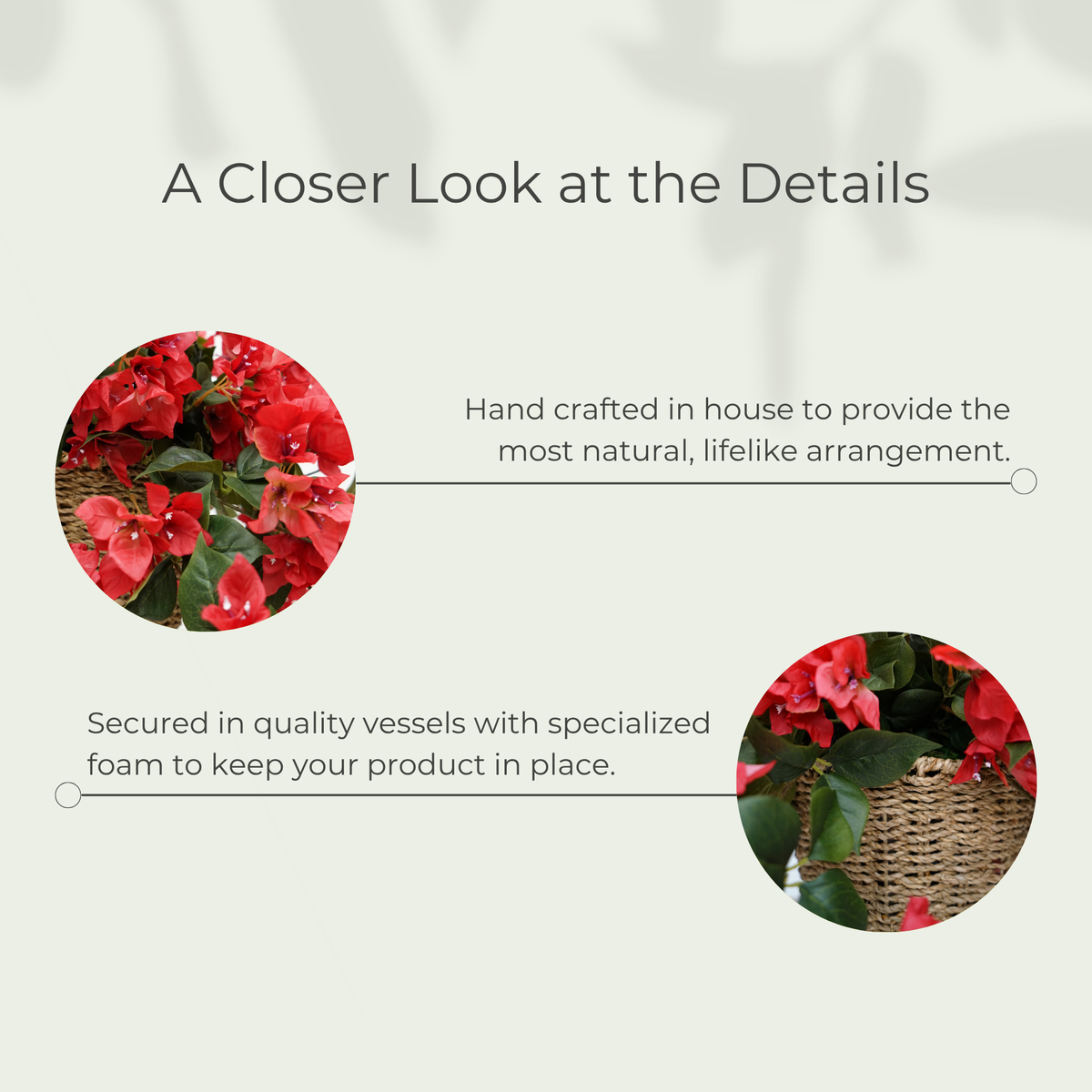 31" Watermelon Red Faux Bougainvillea in Seagrass Hanging Basket
