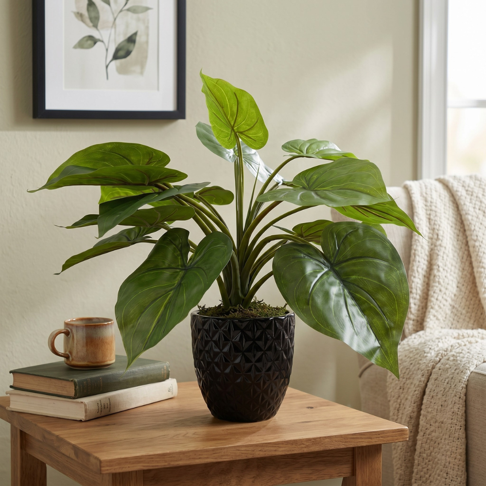 Faux Green Caladium Bush