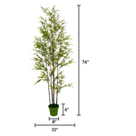 Potted bamboo plant by House of Silk Flowers measurements