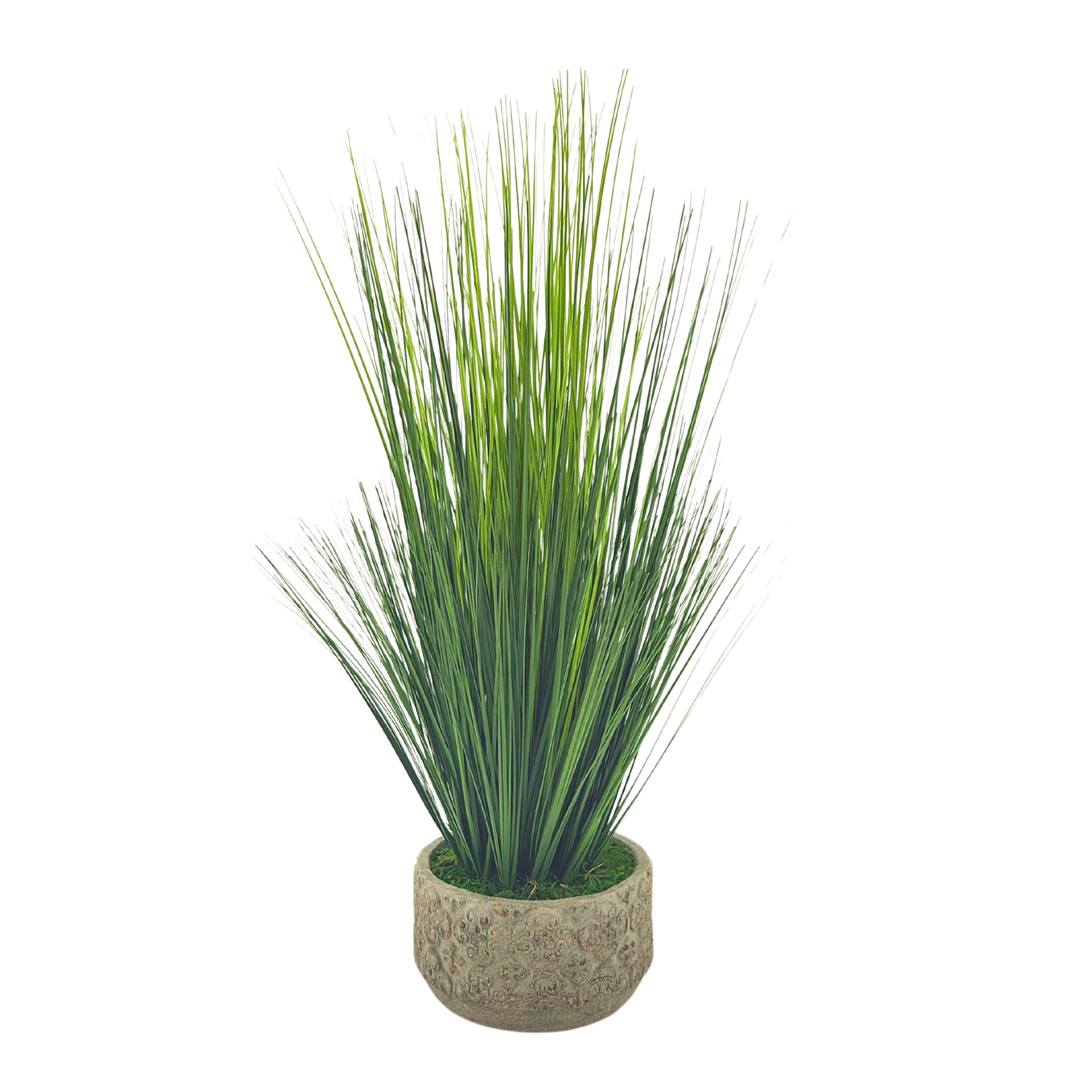 Faux Grass in Stone Scroll Pot by House of Silk Flowers