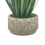 Faux Grass in Stone Scroll Pot by House of Silk Flowers