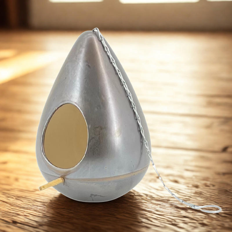 Ceramic 10" Teardrop Birdhouse