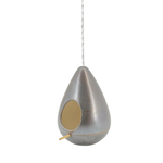 Metallic Metal Birdhouse on white background by House of Silk Flowers