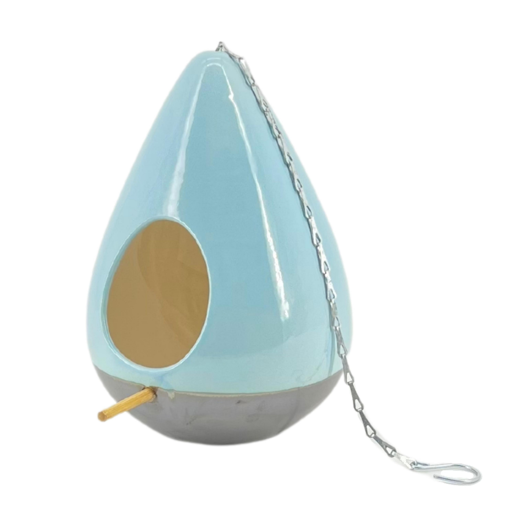 Tear-drop shaped bird house by House of Silk Flowers