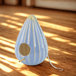 Ceramic 10" Teardrop Ruffled Birdhouse