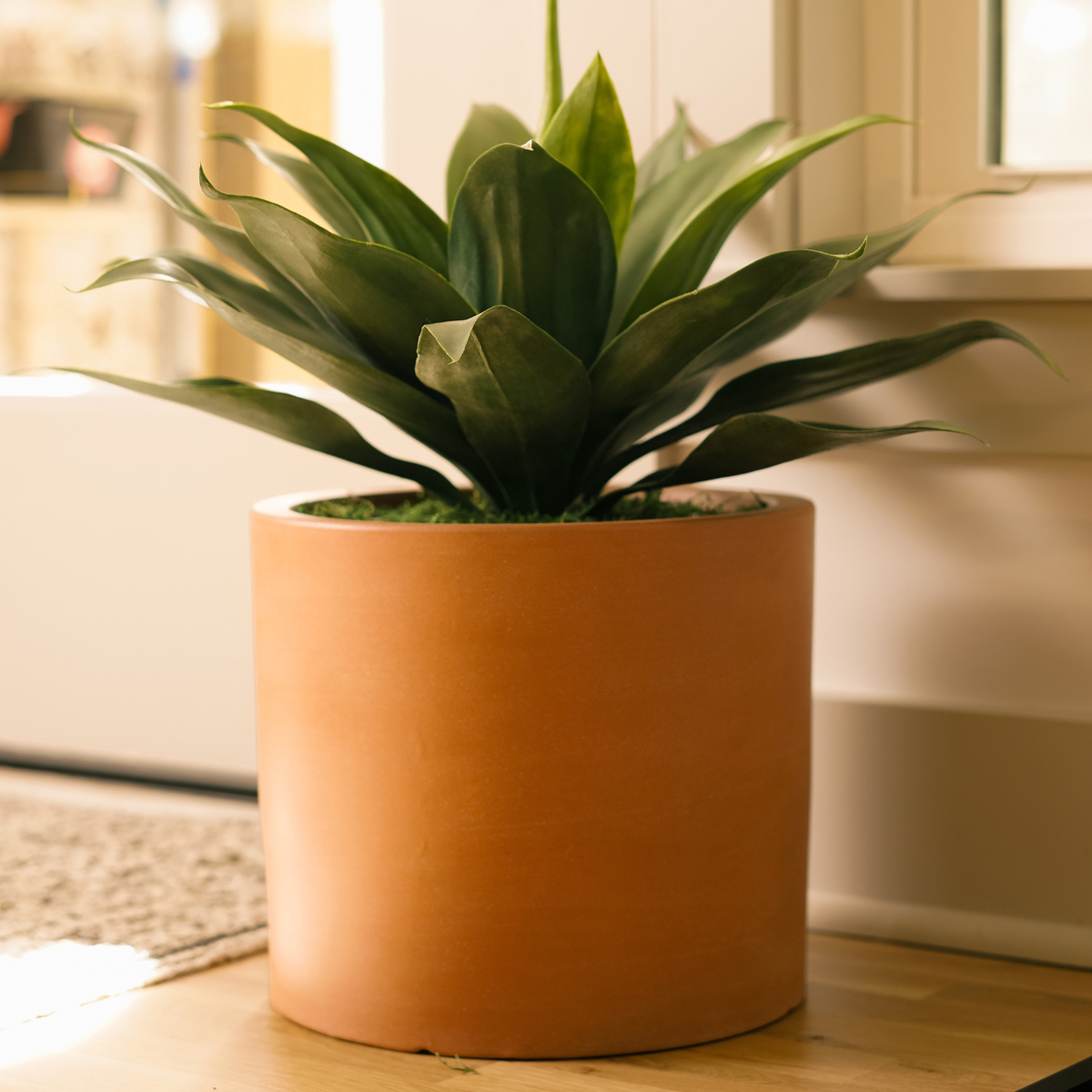23" Agave in Matte Terracotta Ceramic