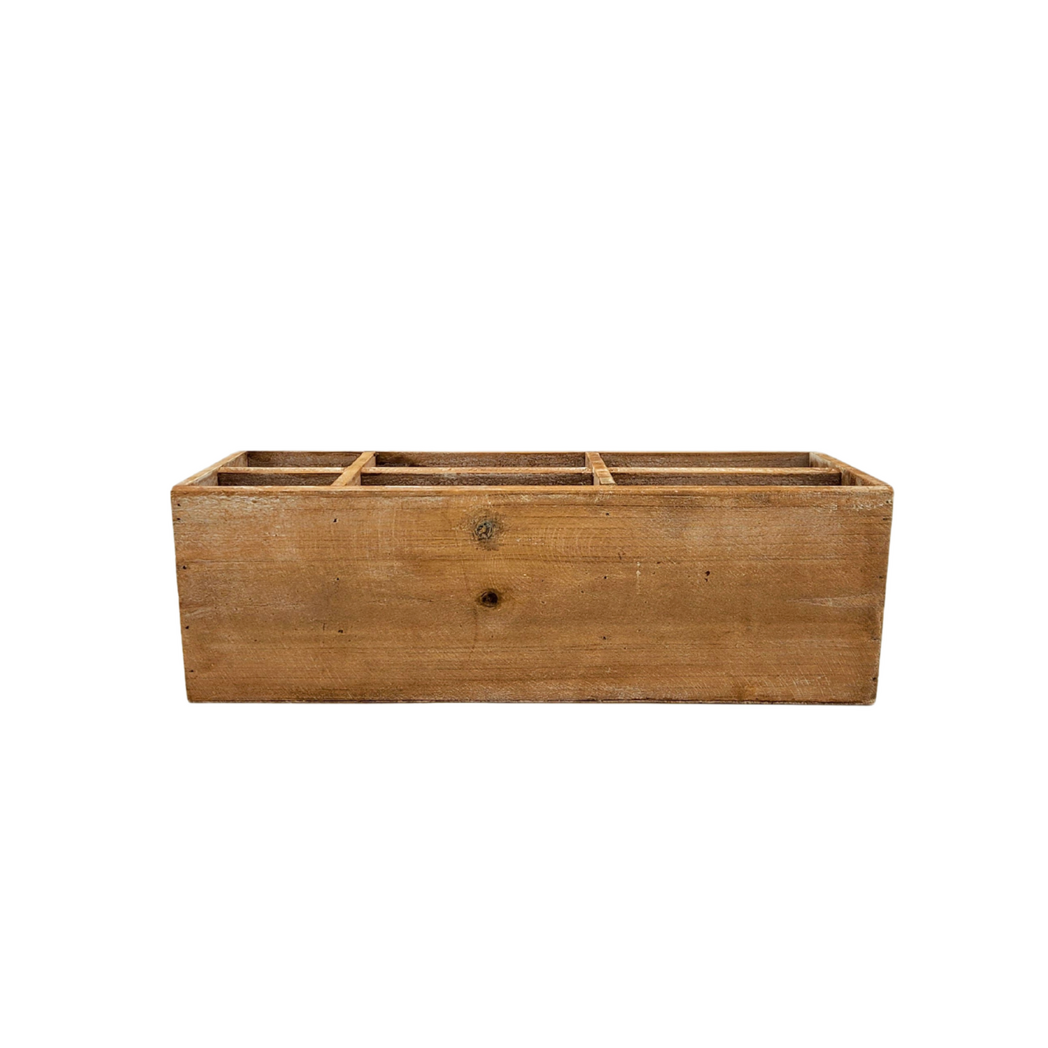 Rustic Rectangular Wooden Planter – 15.75”