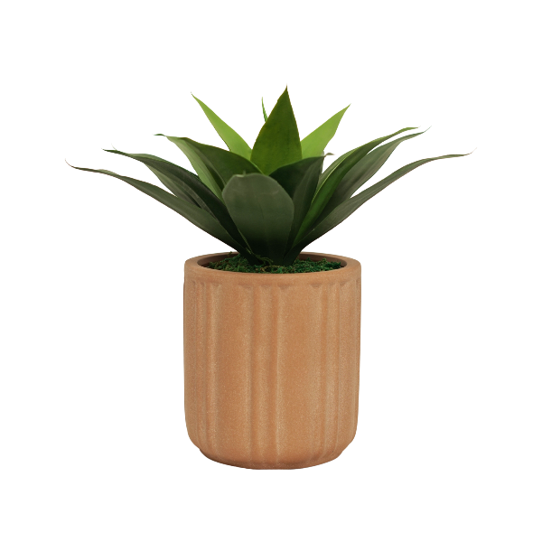 16" Agave in Matte Medium Terracotta Ceramic