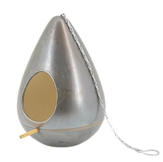 Bronze Ceramic Teardrop Birdhouse