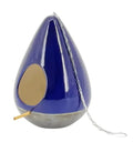 Cobalt Blue Ceramic Teardrop Birdhouse