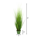 55" Artificial Green PVC Grass House of Silk Flowers®