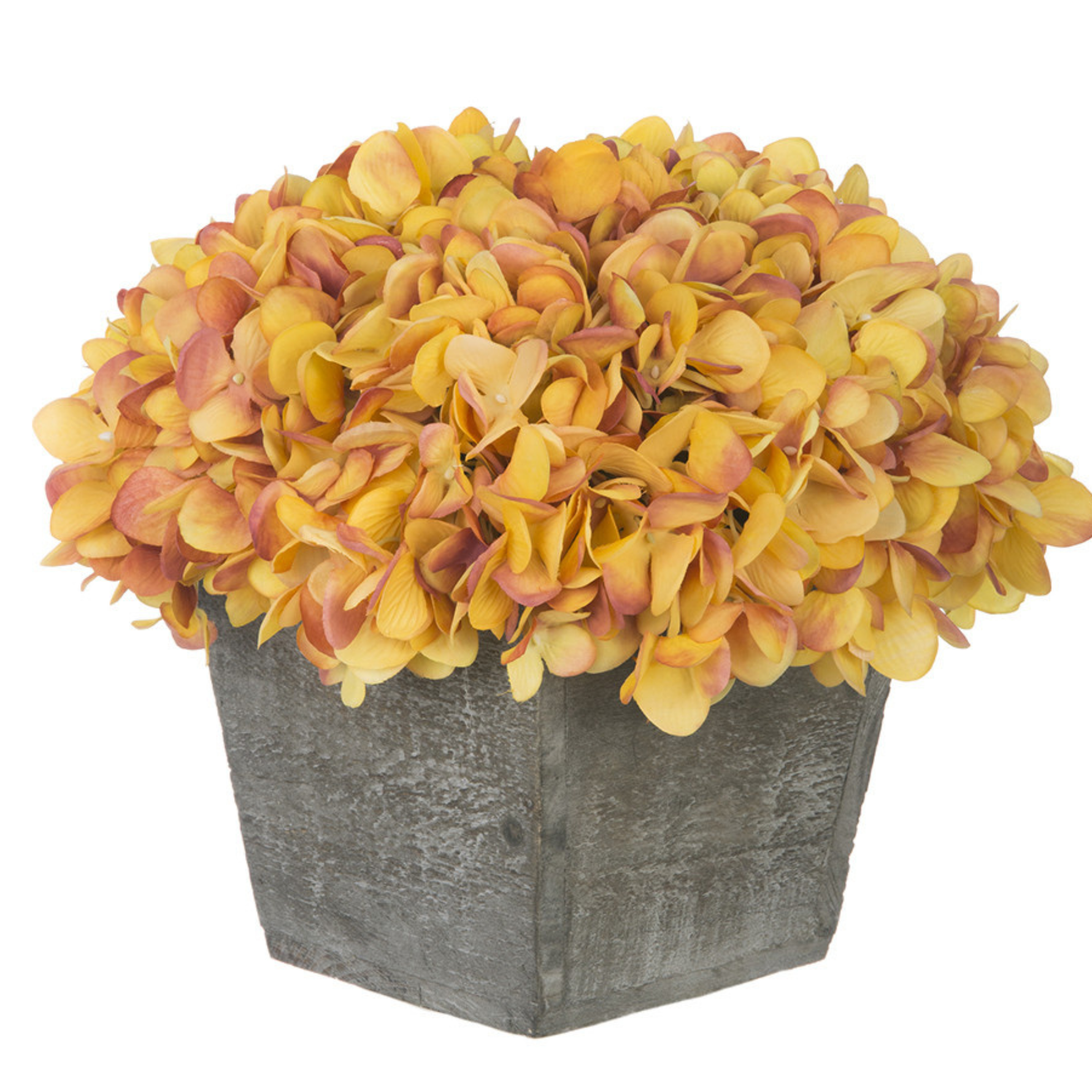 Artificial Hydrangea in Grey-Washed Wood Cube - House of Silk Flowers®
 - 23