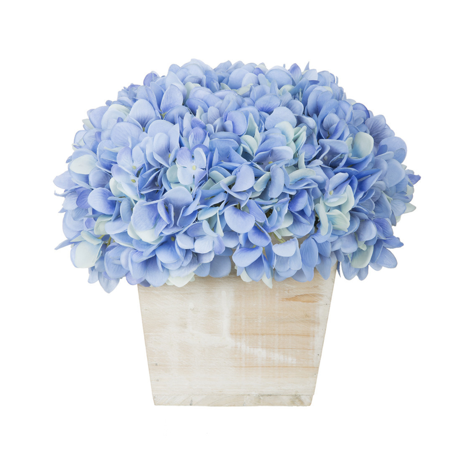 Artificial Hydrangea in White-Washed Wood Cube - House of Silk Flowers®
 - 8