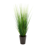 Faux Grass in Matte Brown Zinc Vessel