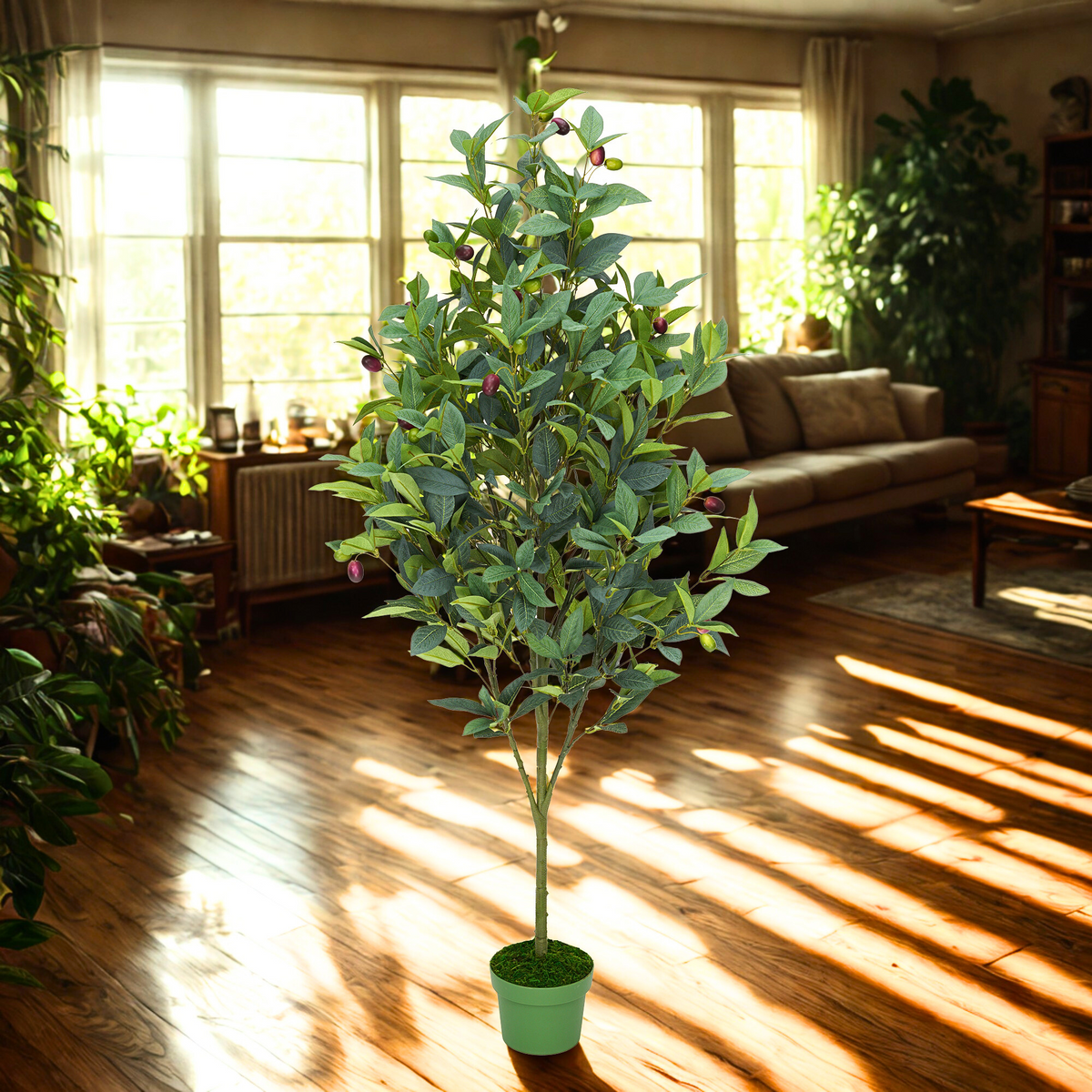 Faux 4ft Olive Tree in living room