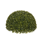 Artificial boxwood ball against a white background