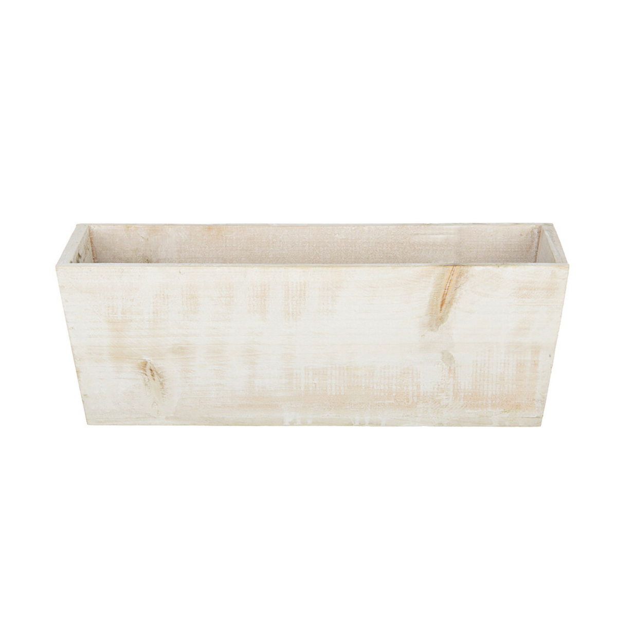 Rectangular marble planter on a white background