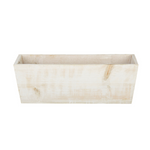 Rectangular marble planter on a white background
