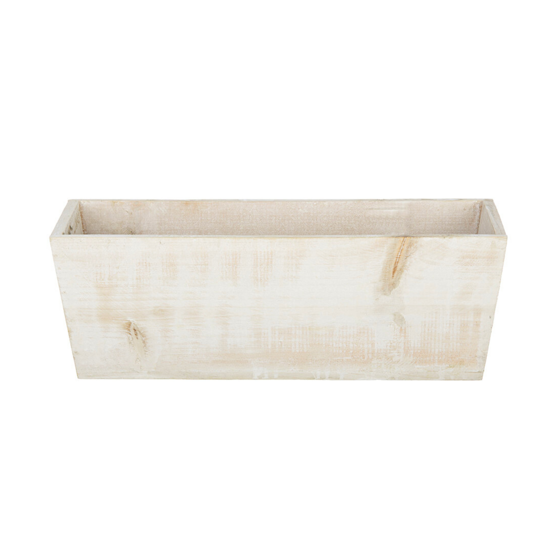 Rectangular marble planter on a white background