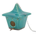 Emerald Square Pagoda Ceramic Birdhouse