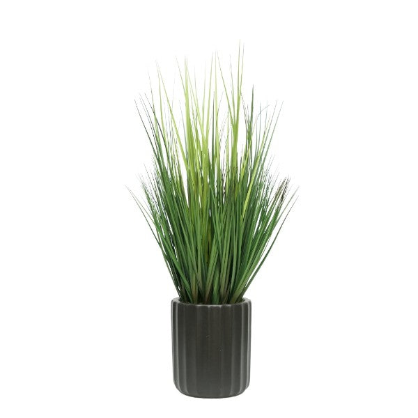 30" Grass in Matte Black Ceramic
