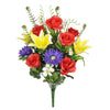 Artificial 25" Rose/Gerbera Daisy/Lily Bush - House of Silk Flowers®
 - 4