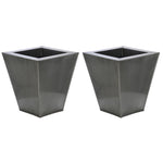 Square Small Zinc Vase - Set of 2