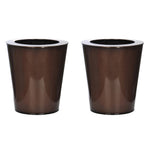 Round Small Zinc Vase - Set of 2 Vases