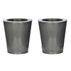 Round Small Zinc Vase - Set of 2 Vases