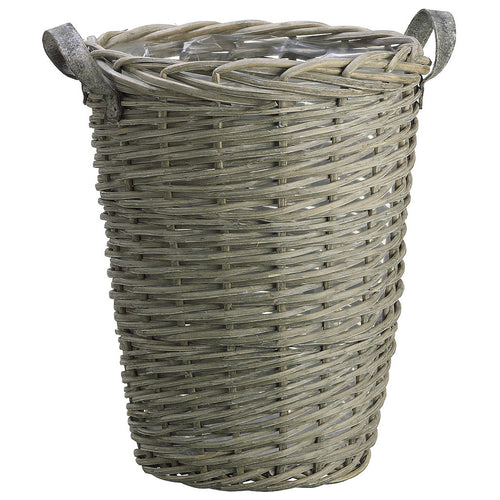 Gray 19" Wicker Basket w/Handles - House of Silk Flowers®
