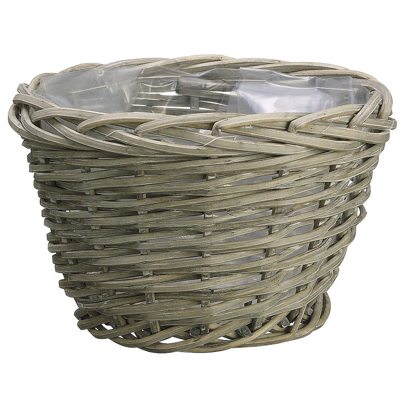 Gray 7" Wicker Basket - House of Silk Flowers®
