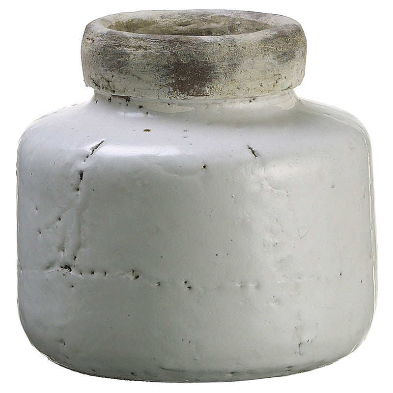 Cream 6.5" Stoneware Vase/Planter - House of Silk Flowers®
