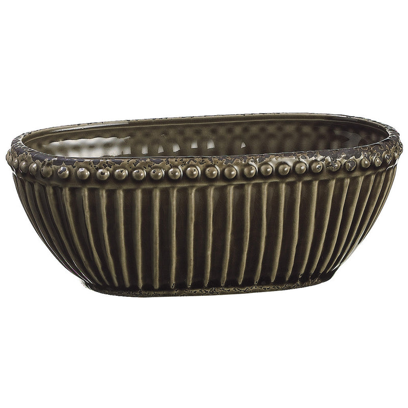 Dark Taupe 3.5" Ceramic Vase/Planter - House of Silk Flowers®
